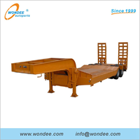 Semi-remorque surbaissée 2 essieux 3 essieux 16,5 M (plate-forme de travail 12M) à vendre